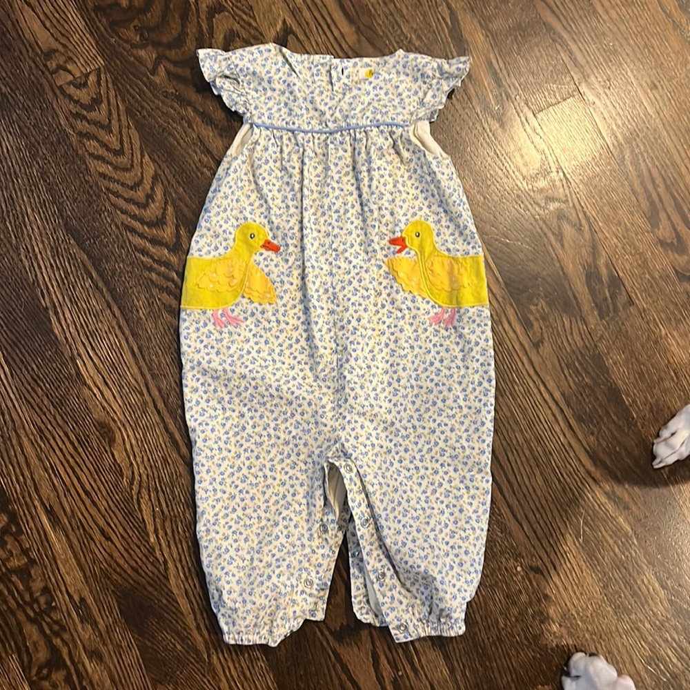 Baby Boden ducks romper/jumpsuit